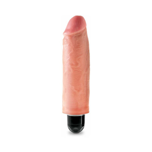 King Cock 6in Vibrating Stiffy Beige