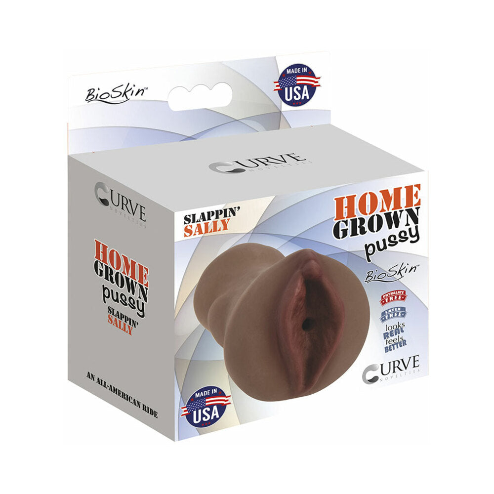 Curve Toys Home Grown Pussy Slappin' Sally Vaginal Stroker Brown