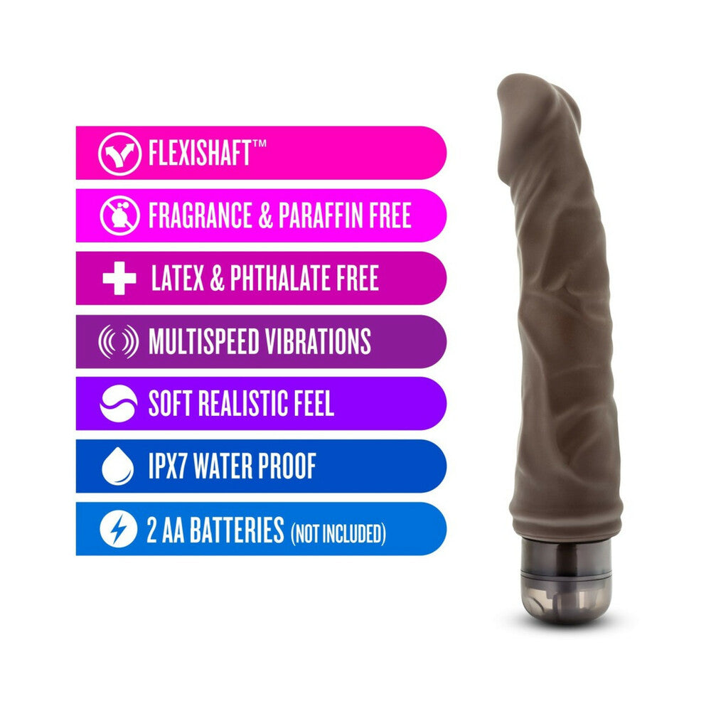 Dr. Skin Vibe 6 Dildo 8.75in Vibrat Brn