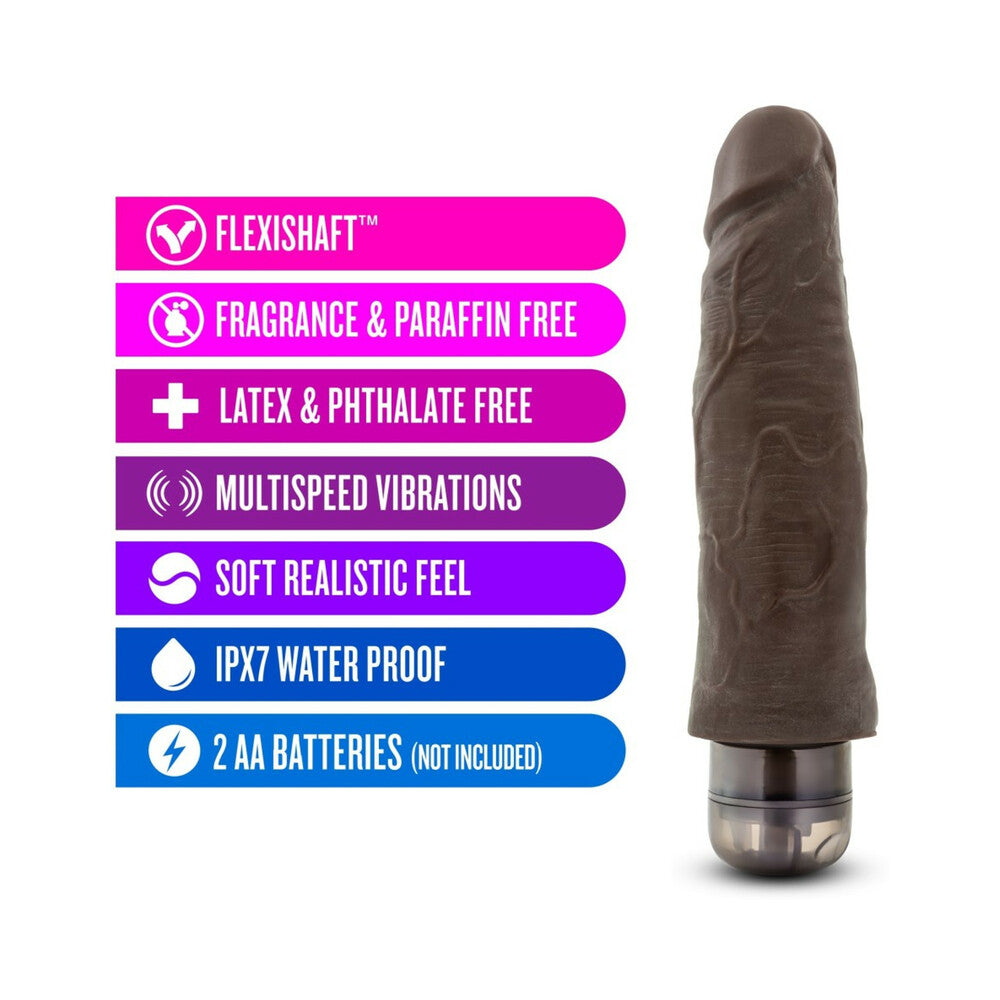 Dr. Skin Vibe 14 Dildo 8in Vibrating Brn