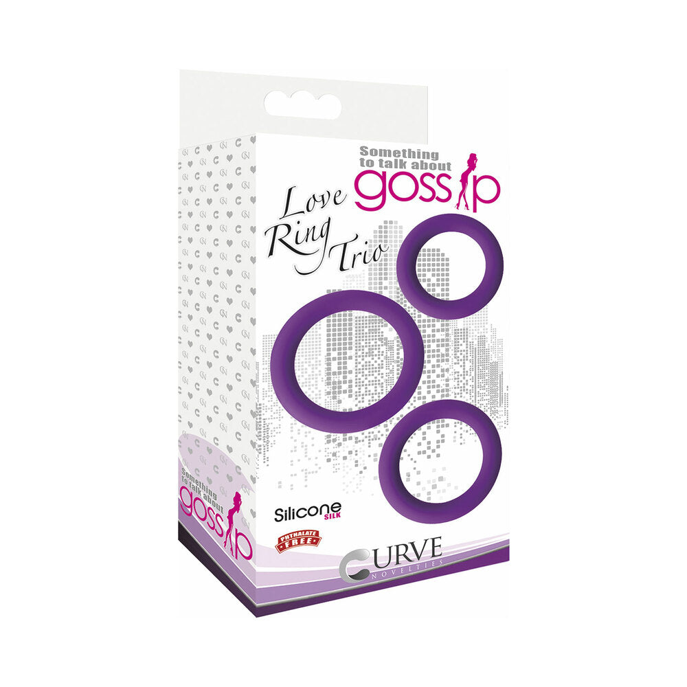 Gossip Love Ring Trio Cockrings Violet