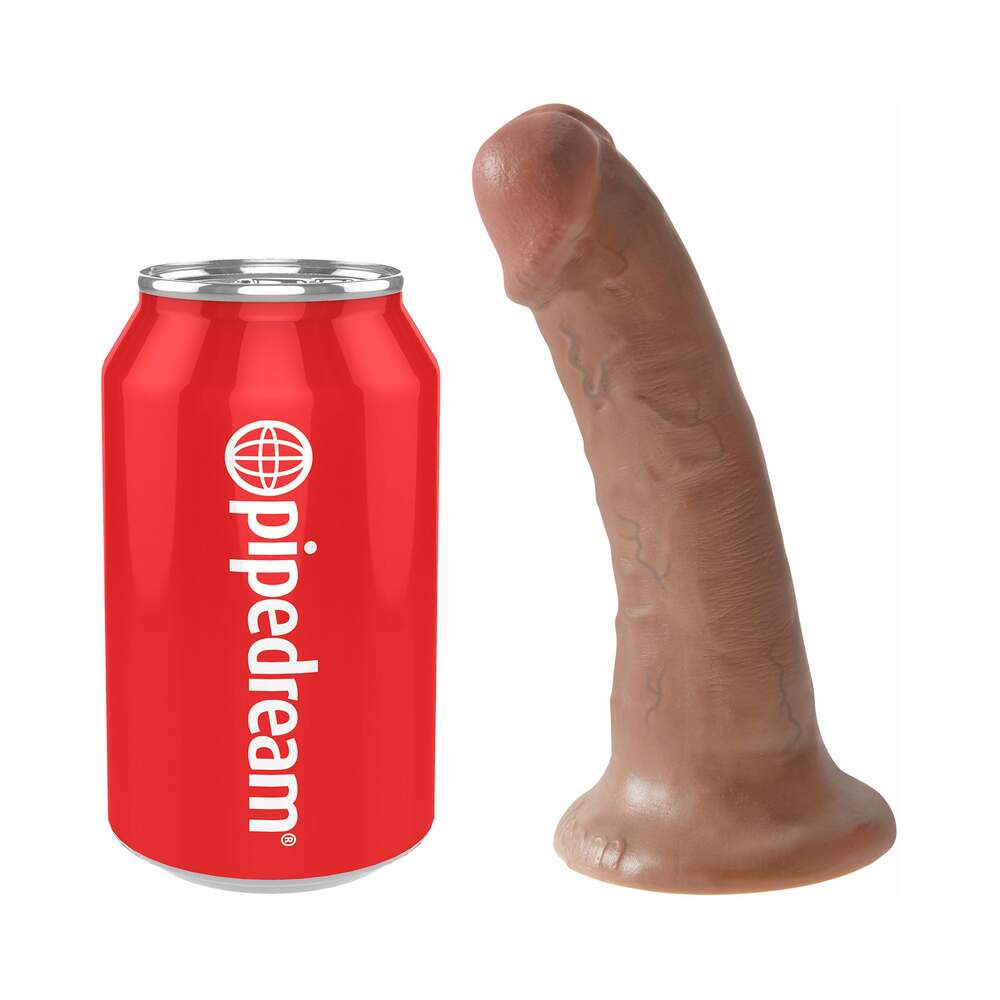 King Cock 6 in. Cock Realistic Dildo With Suction Cup Tan