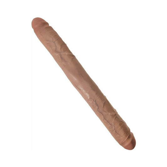 King Cock 16in Thick Double Dildo Tan