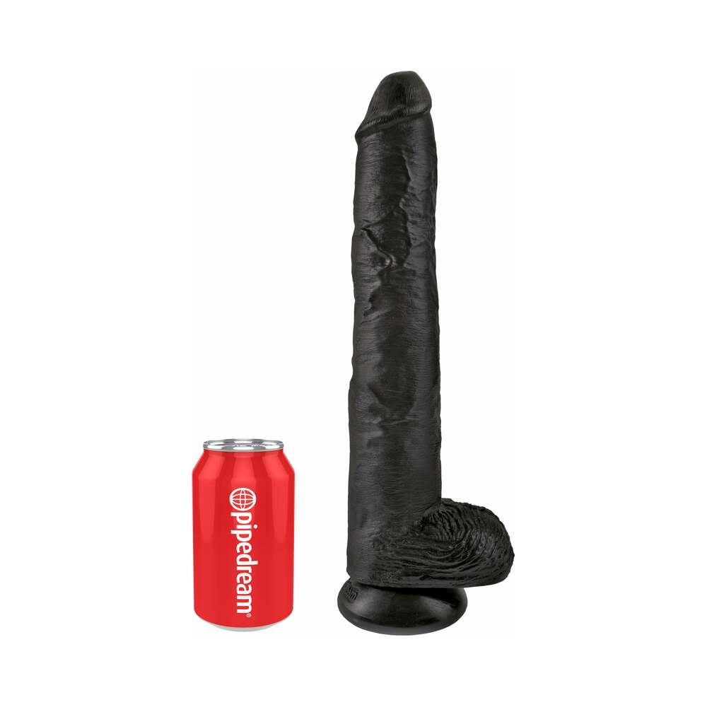 King Cock 14in Cock w/ Balls Black