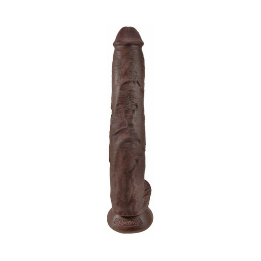 King Cock 14in Cock w/ Balls Brown