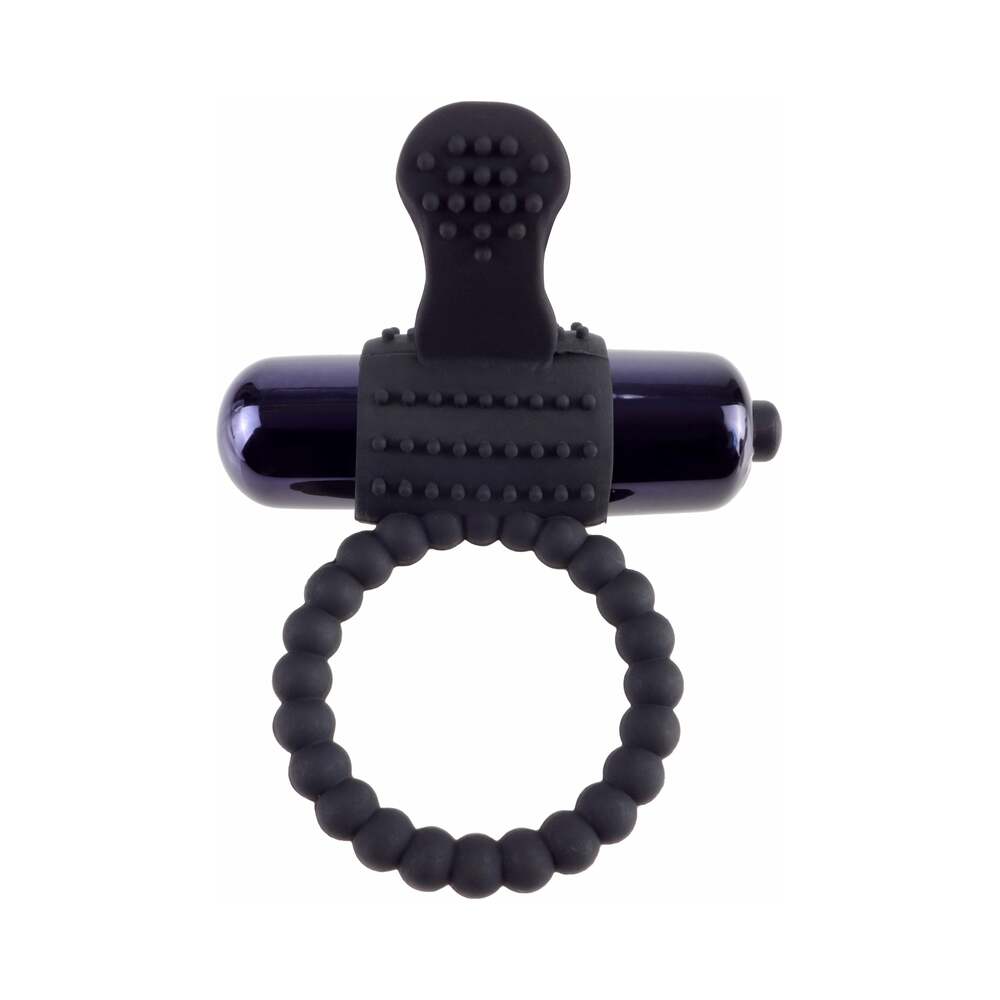 FCR Vibrating Silicone Super Ring Black