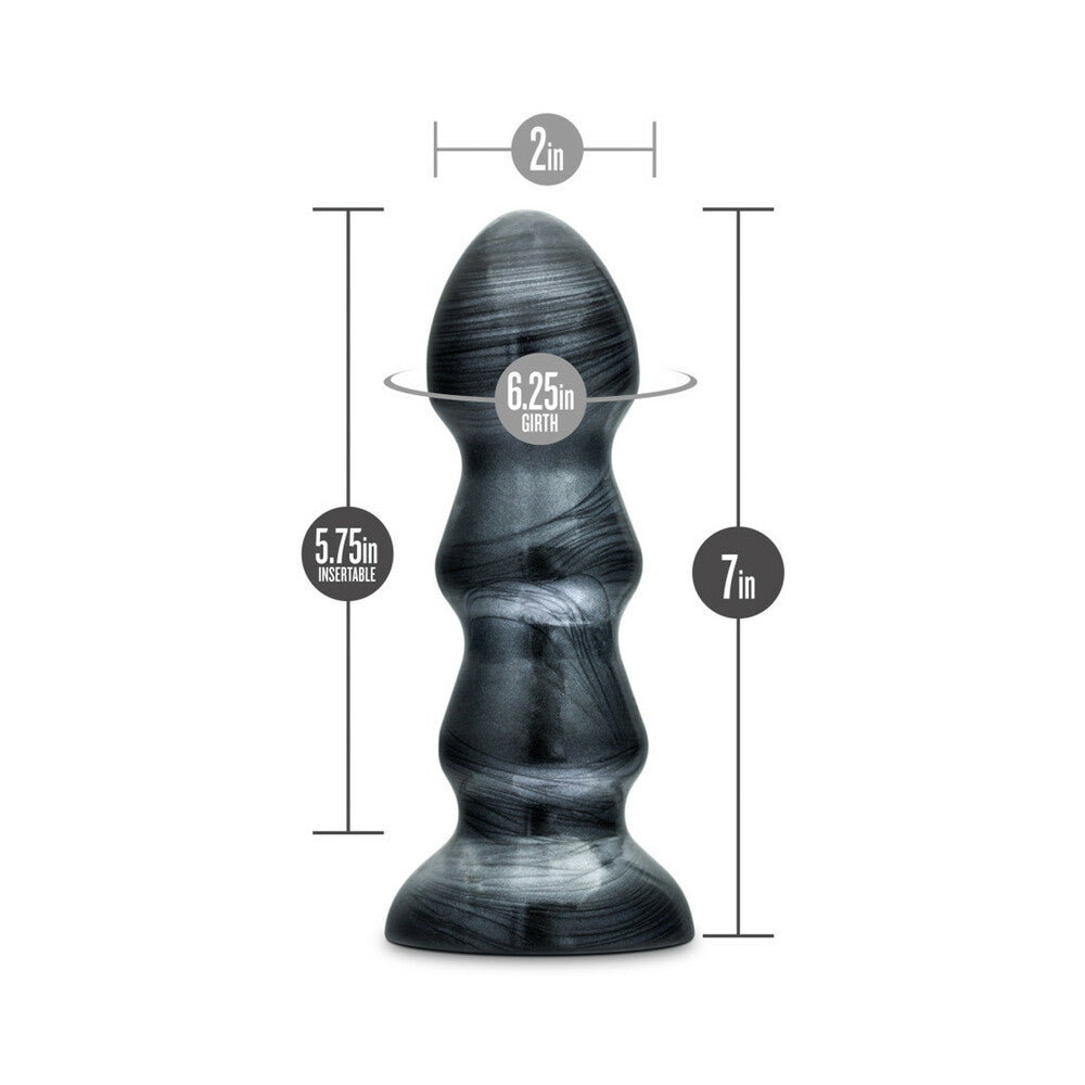 Jet Black Jack 7 in. Anal Plug Carbon Metallic Black