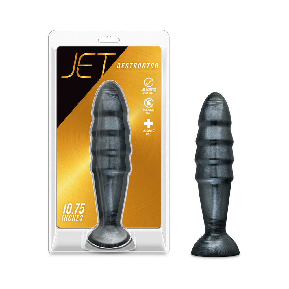 Blush Jet Destructor 10.75 in. Anal Plug Carbon Metallic Black