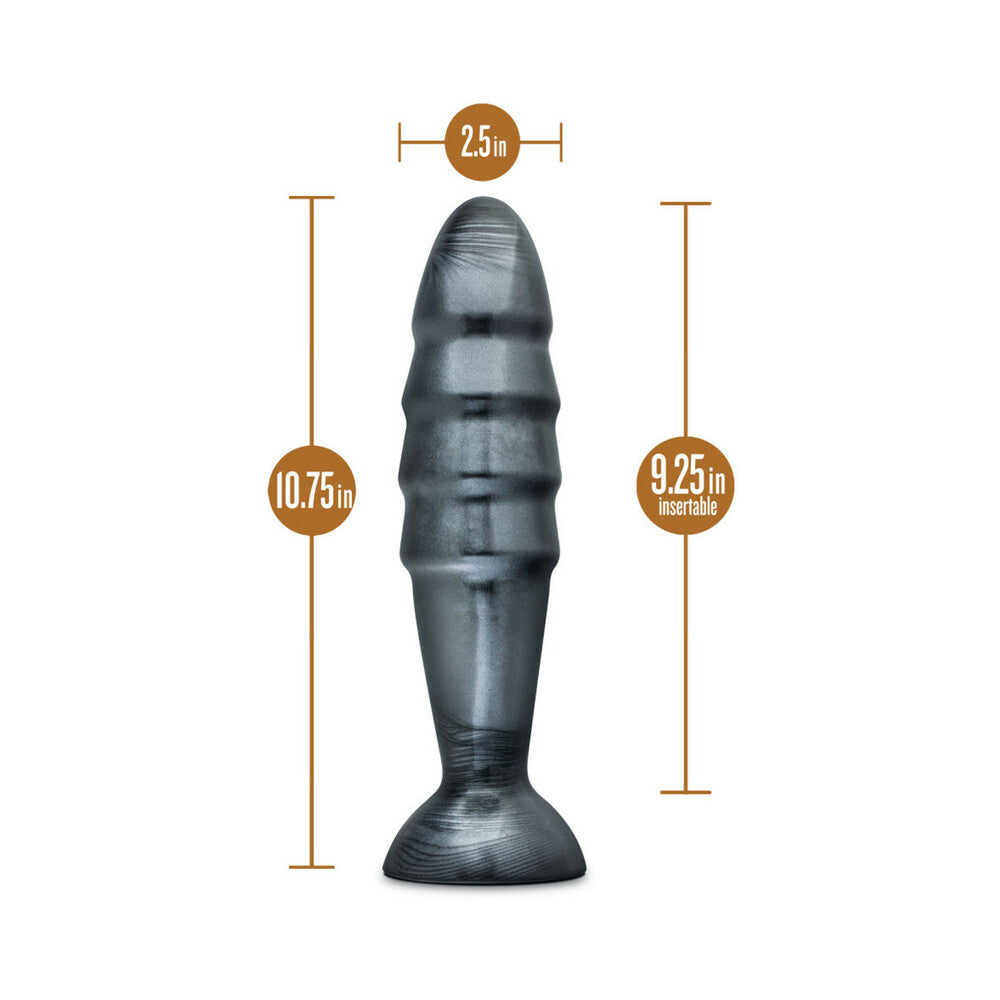 Jet Destructor 10.75 in. Anal Plug Carbon Metallic Black