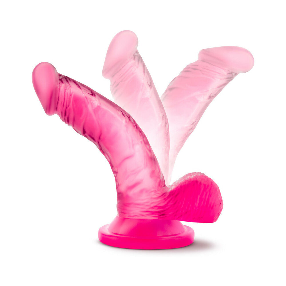 Mini pene de 4 pulgadas de Naturally Yours, color rosa