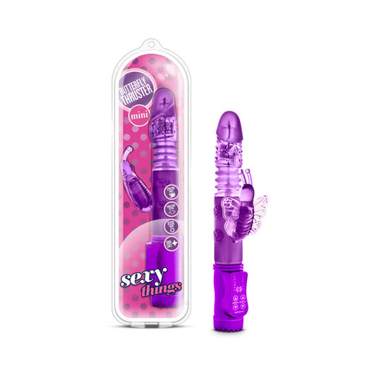 Blush Sexy Things Butterfly Thruster Mini Dual Stimulation Vibrator Purple