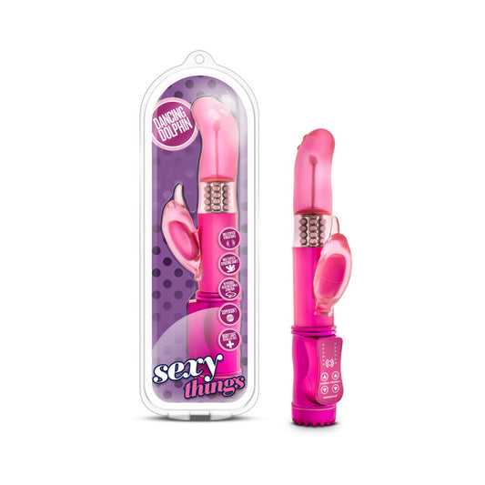 Blush Sexy Things Dancing Dolphin Dual Stimulation Vibrator Fuchsia