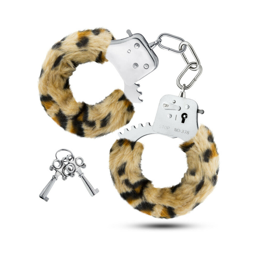 Temptasia Adjustable Faux Fur Cuffs Leopard