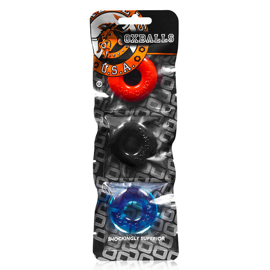 OxBalls Ringer, 3pk Do-Nut-1 Small Multi