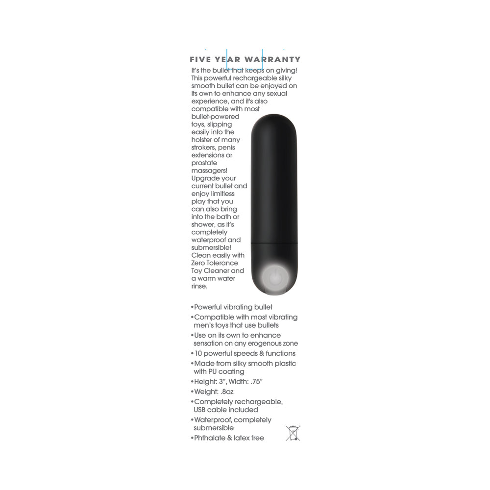 ZT All Powerful Bullet Vibrator Black