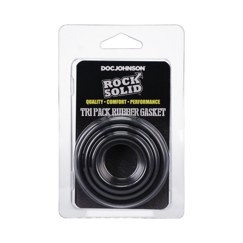 Rock Solid Tri-Pack Rubber Gasket Black