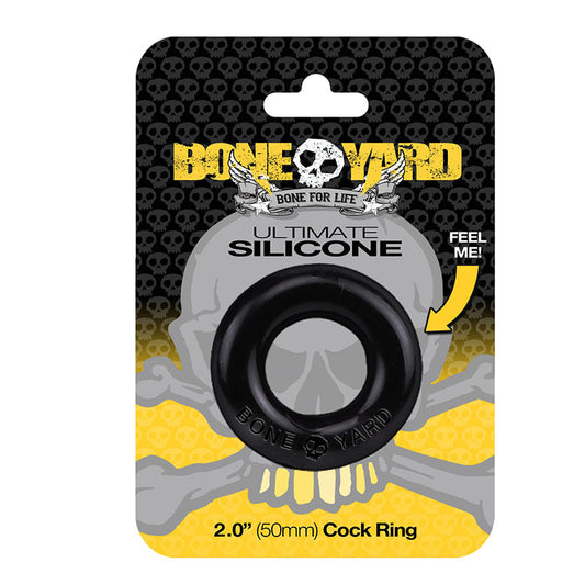 Boneyard Ultimate Silicone Cock Ring Black