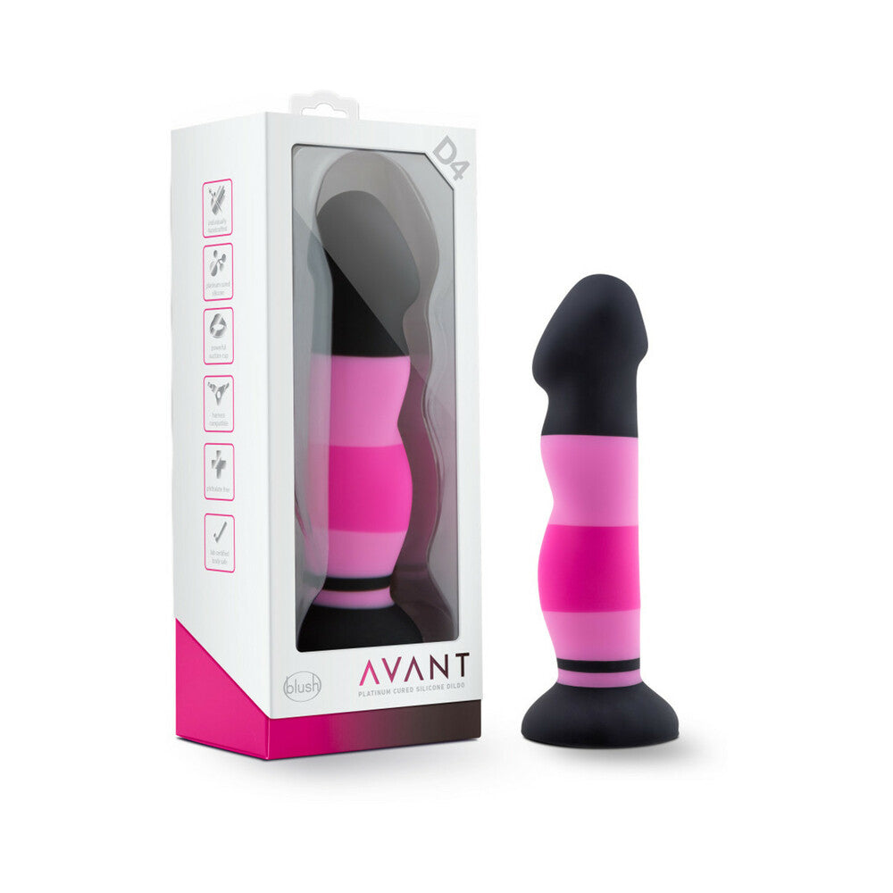 Blush Avant D4 Sexy in Pink 8 in. Silicone Dildo with Suction Cup