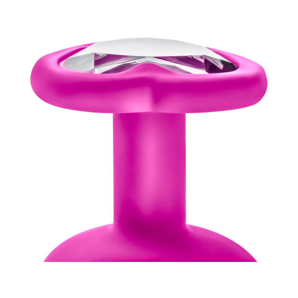Luxe 3-Piece Bling Plug Training Kit with White Gem Base Pink