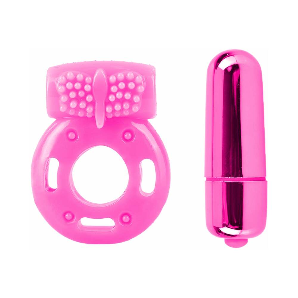 PD Neon Silicone Vibrat Couples Kit Pnk