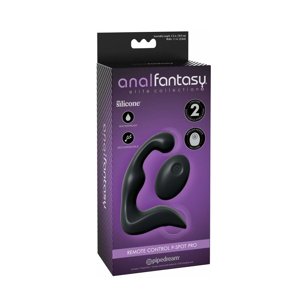 Pipedream Anal Fantasy Elite Collection Vibrating Remote Control P-Spot Pro Black