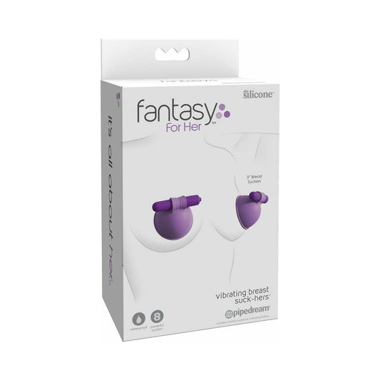 Pipedream Fantasy For Her Silicone Vibrating Breast Suck-Hers Purple