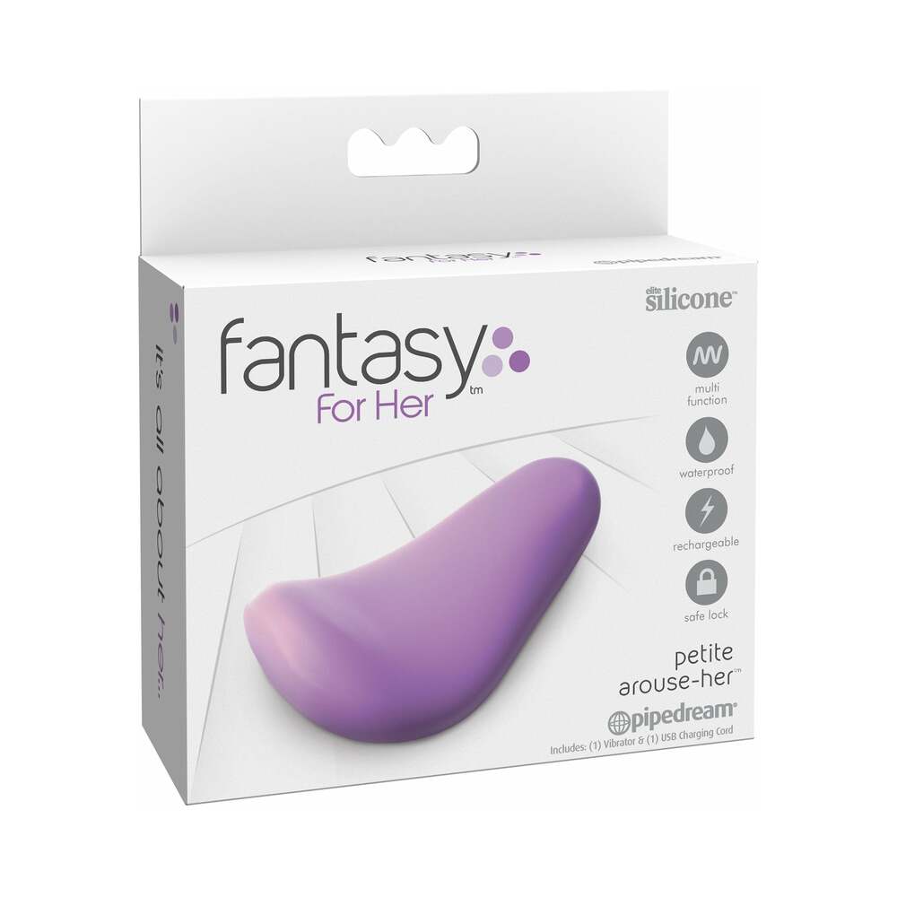 Pipedream Fantasy For Her Petite Arouse-Her Rechargeable Silicone Mini Vibrator Purple