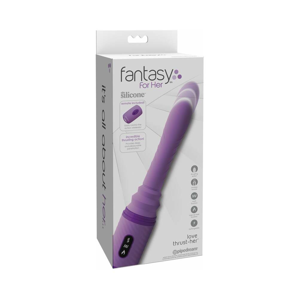 Pipedream Fantasy For Her Love Thrust-Her Rechargeable Silicone Thrusting Vibrator Purple