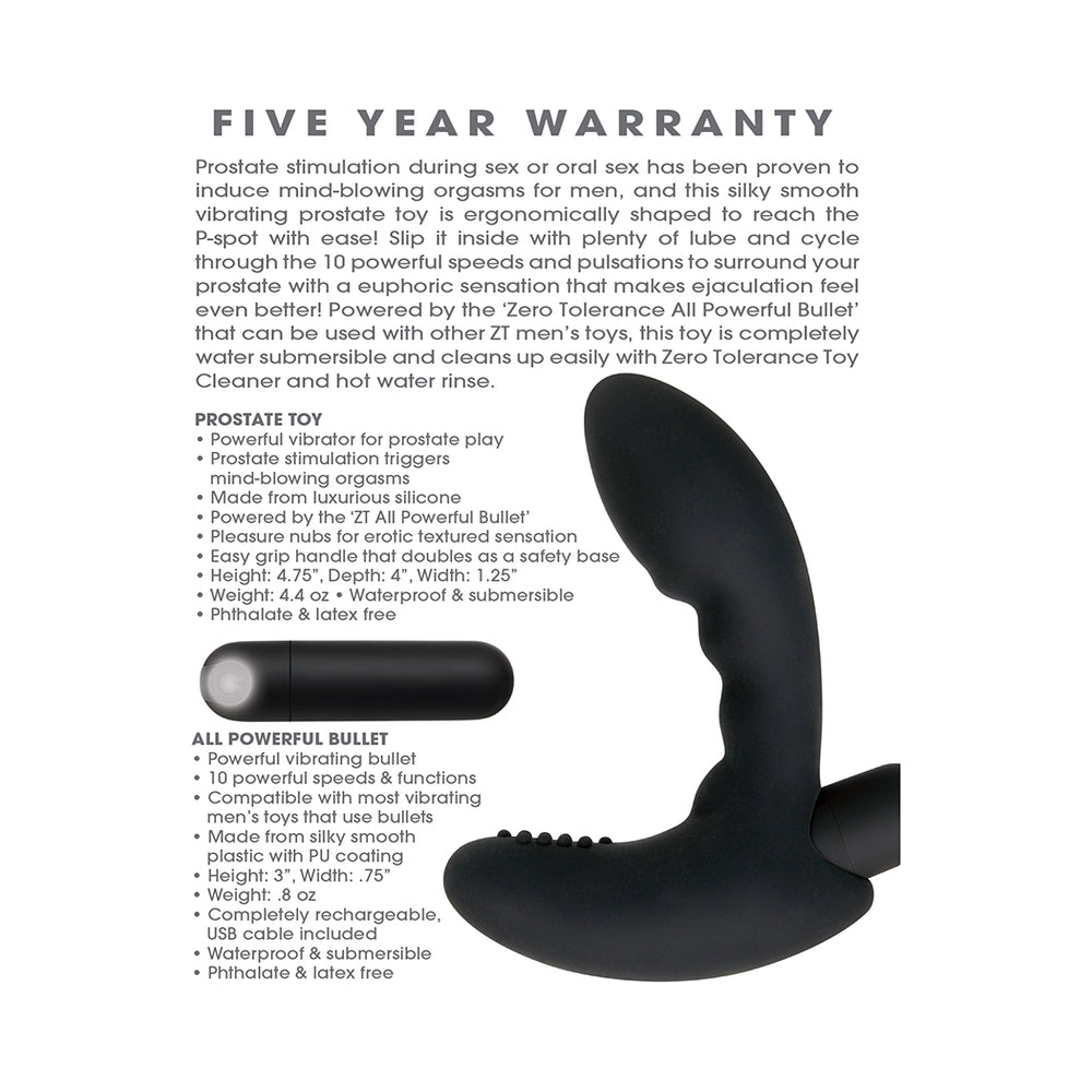 ZT Eternal P-Spot Vibrating Prostate Blk