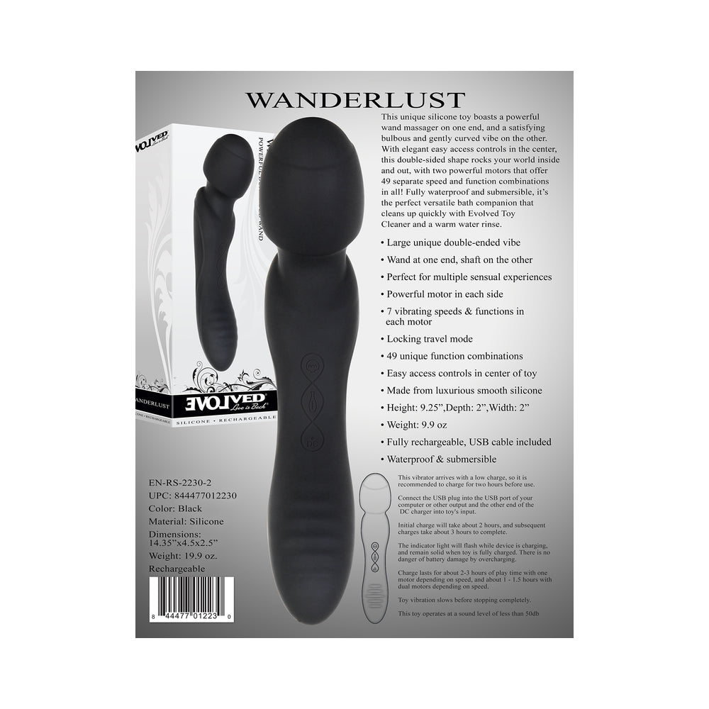 Evolved Wanderlust DualEndedWandVibe Blk