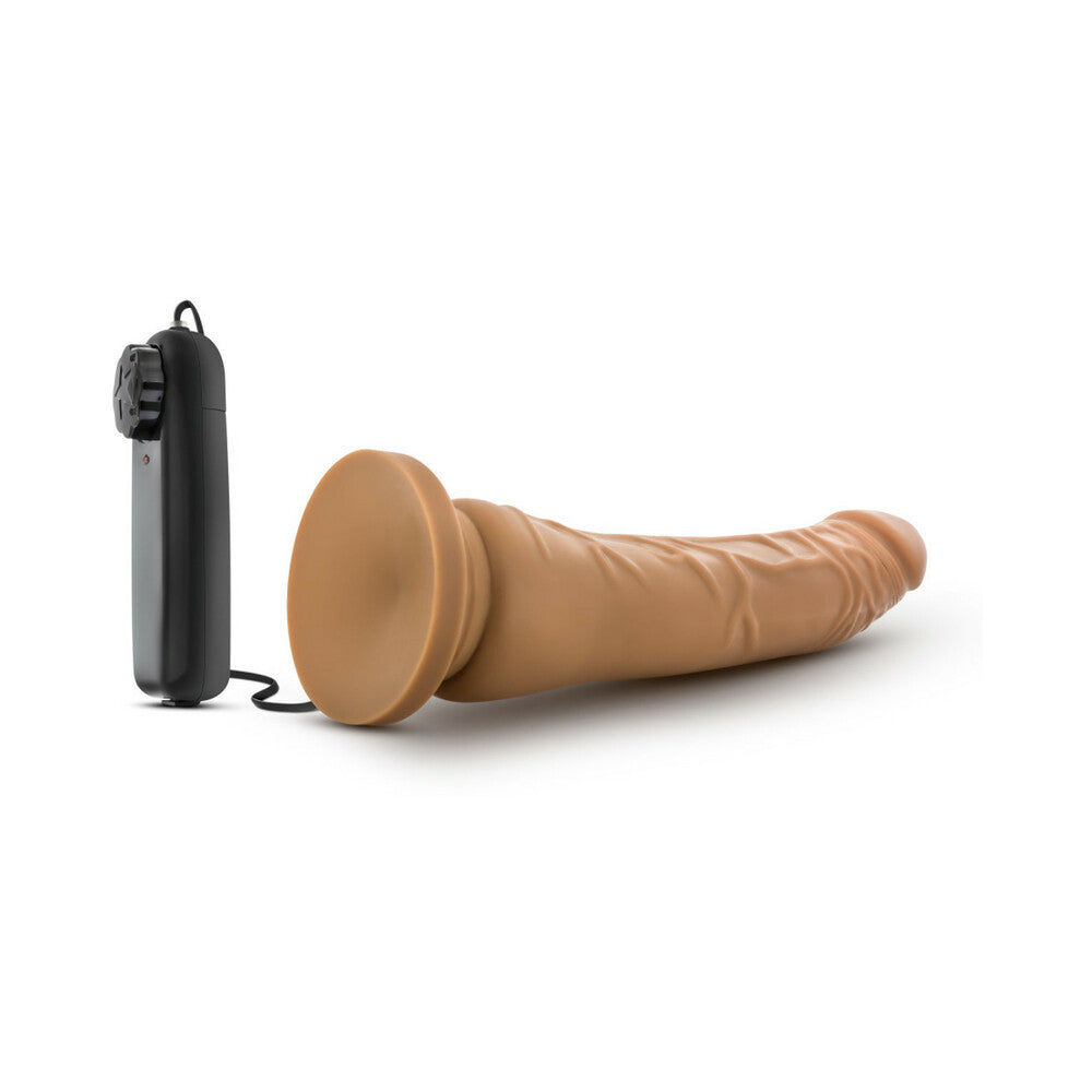 Consolador vibrador de 8,5 pulgadas de Dr. Skin en color bronceado