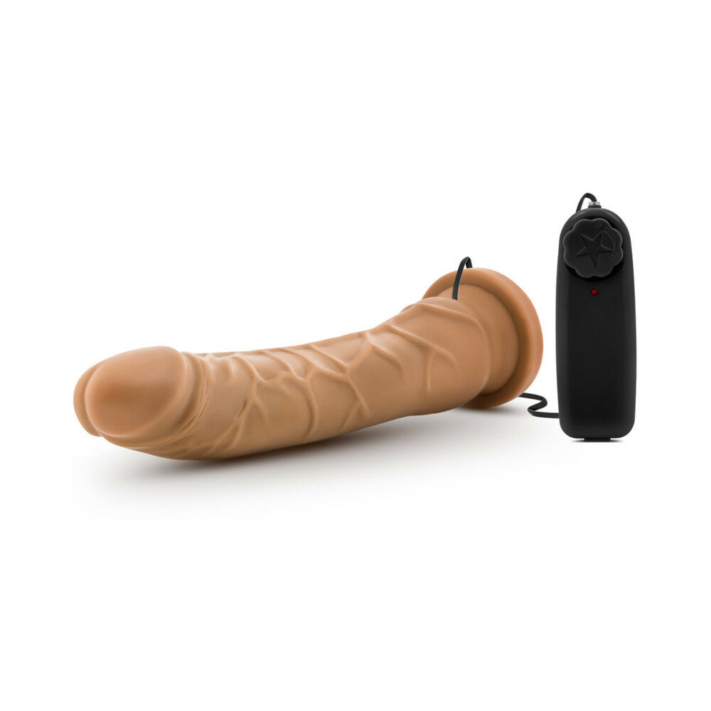 Consolador vibrador de 8,5 pulgadas de Dr. Skin en color bronceado