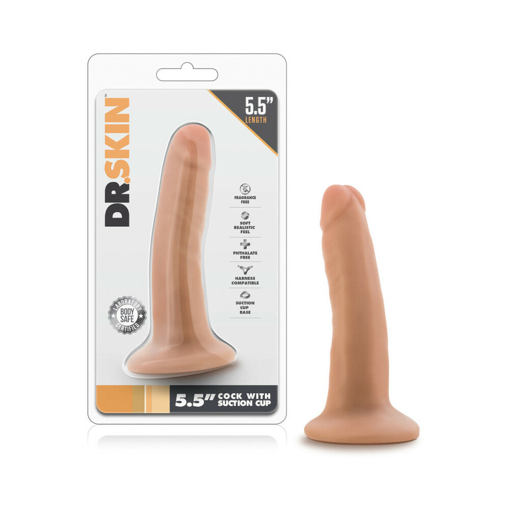 Blush Dr. Skin Realistic 5.5 in. Dildo with Suction Cup Beige