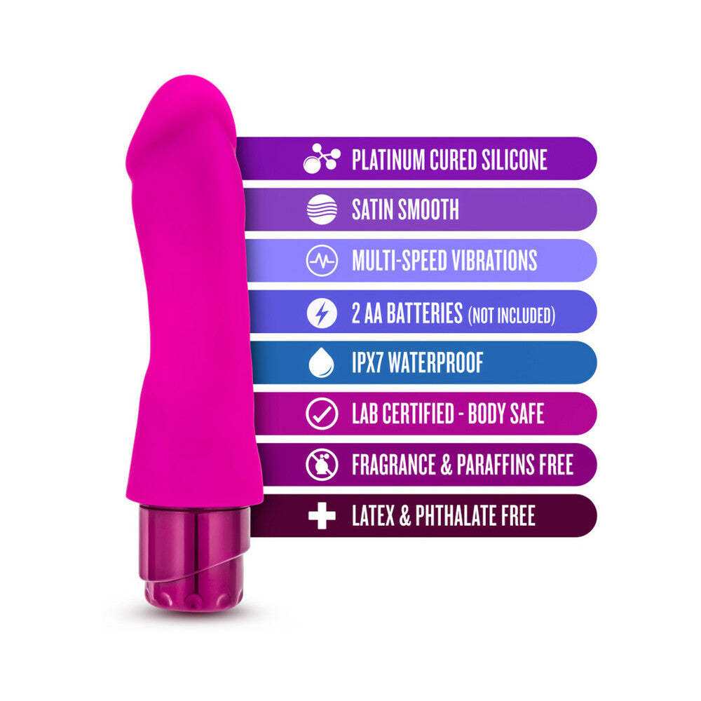 Luxe Marco 7.75 in. Silicone Vibrating Dildo Pink