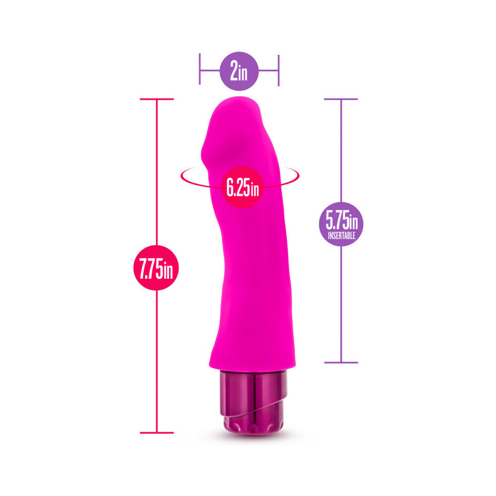 Luxe Marco 7.75 in. Silicone Vibrating Dildo Pink