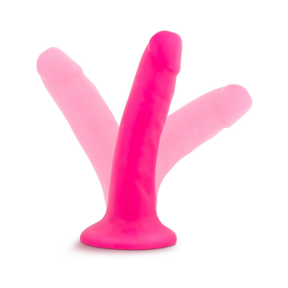 Neo 6in Dual Density Dildo Neon Pink