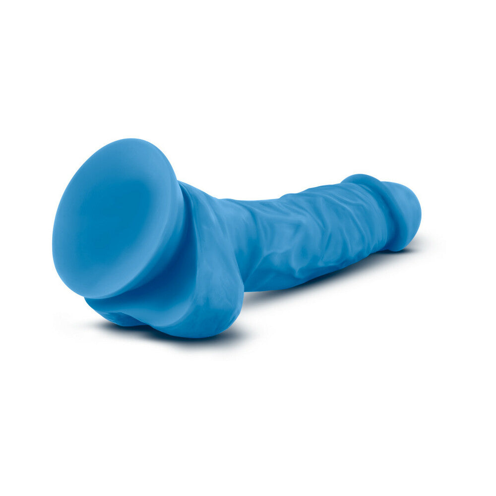 Neo 7.5in Dual Density Dildo Neon Blue