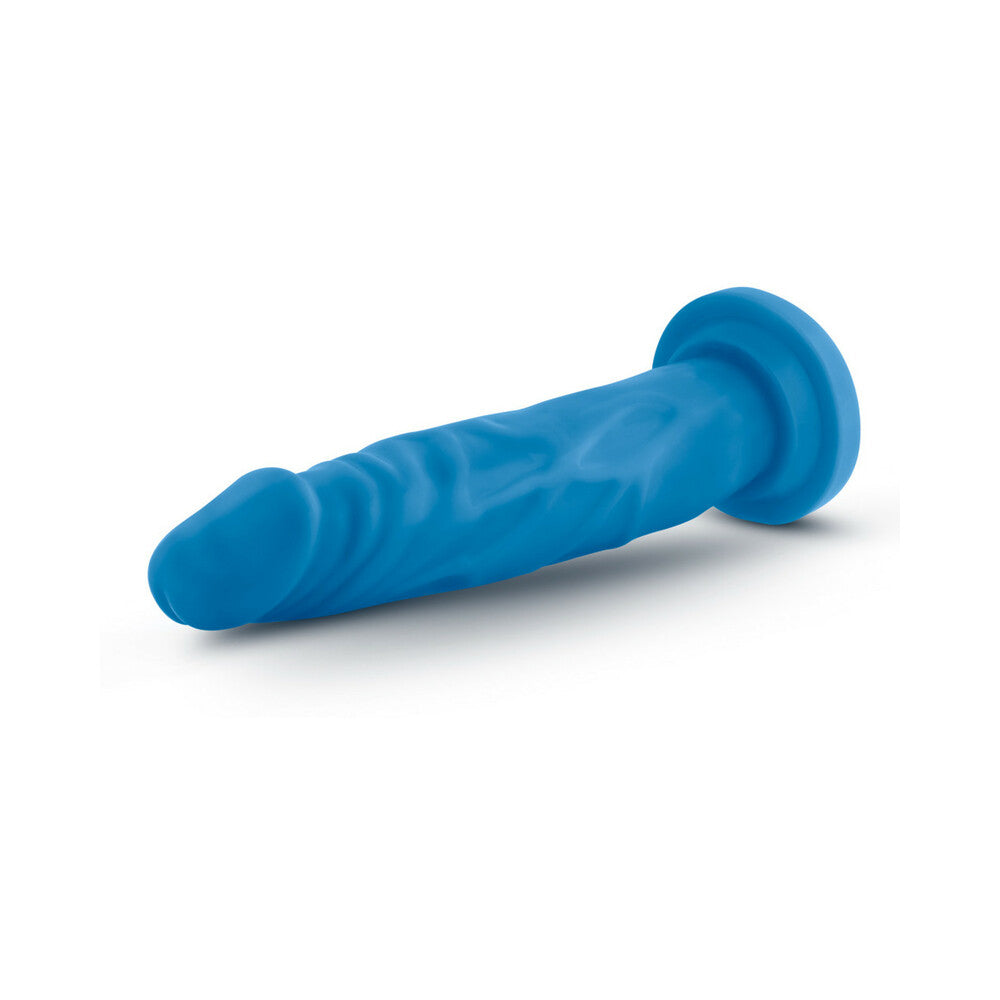 Neo 7.5in Dual Density Dildo Neon Blue