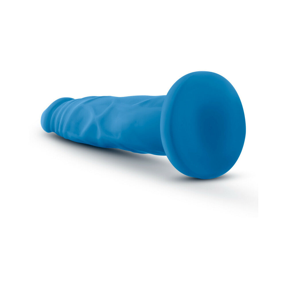 Neo 7.5in Dual Density Dildo Neon Blue