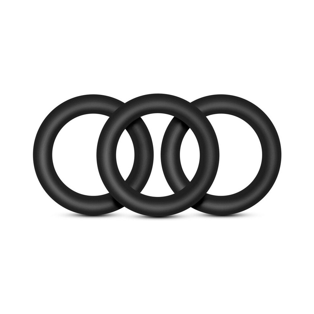 Performance VS2 Pure Premium Silicone Cockrings 3-Pack Small Black