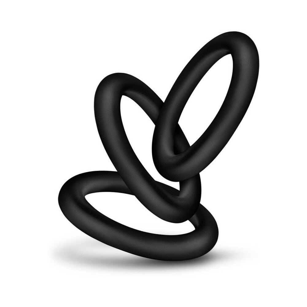 Performance VS2 Pure Premium Silicone Cockrings 3-Pack Small Black