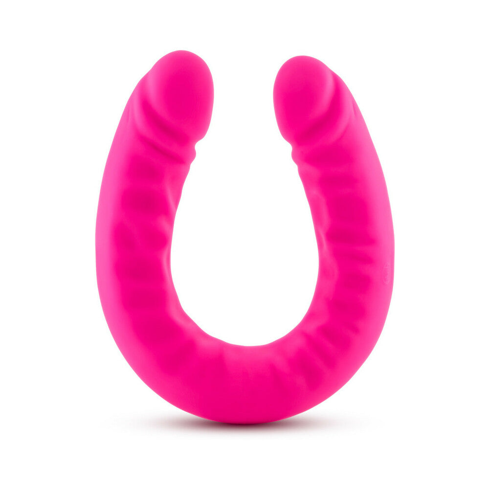 Ruse 18in Sili Slim DoubleDildo Hot Pink