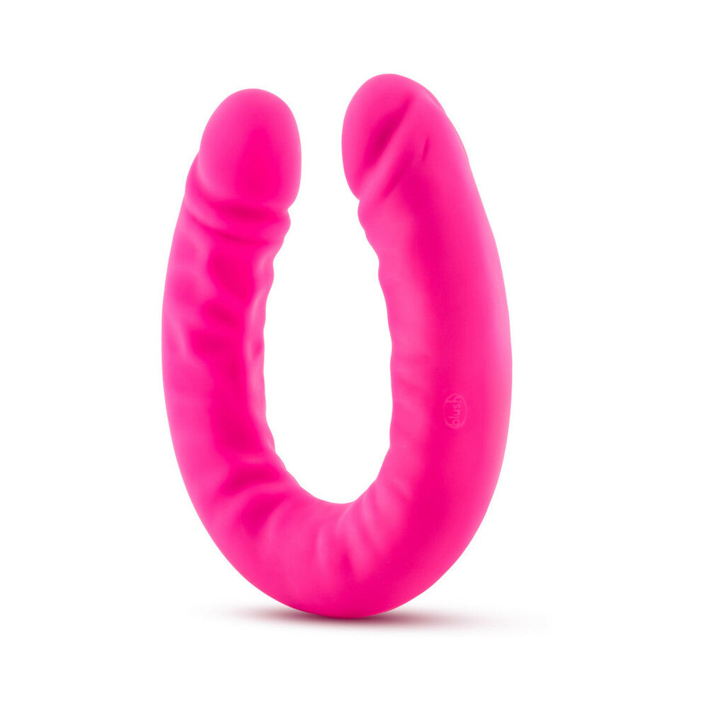 Ruse 18in Sili Slim DoubleDildo Hot Pink