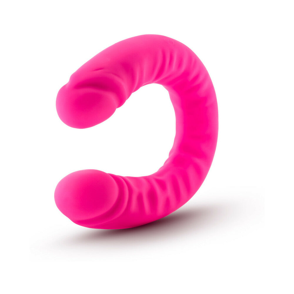 Ruse 18in Sili Slim DoubleDildo Hot Pink