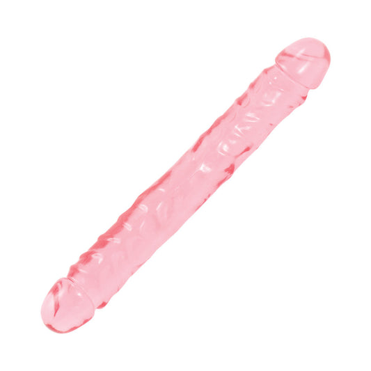 Crystal Jellies Double Dong Jr Pink 12in