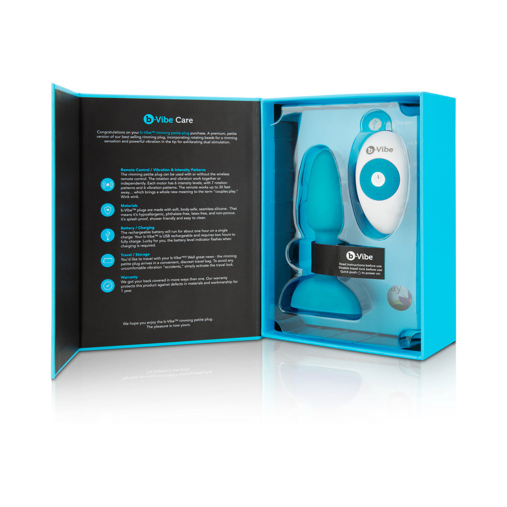 b-Vibe Rimming Petite Anal Plug Teal