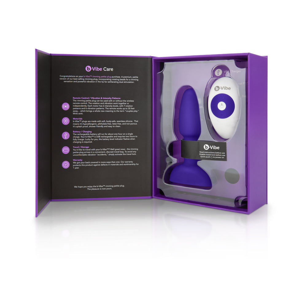 b-Vibe Rimming Petite Anal Plug Purple