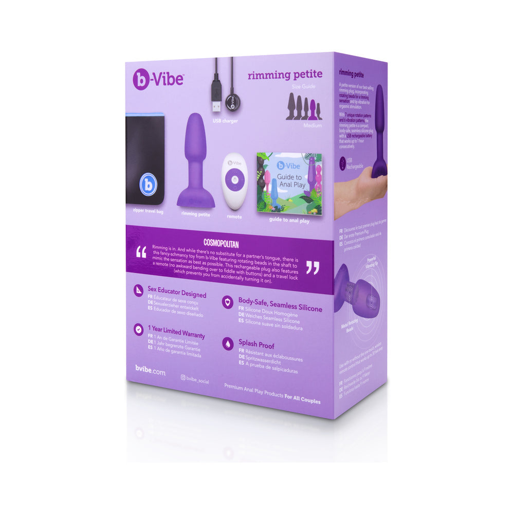 b-Vibe Rimming Petite Anal Plug Purple