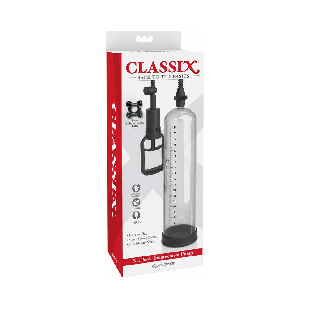 Pipedream Classix XL Penis Enlargement Pump Clear/Black