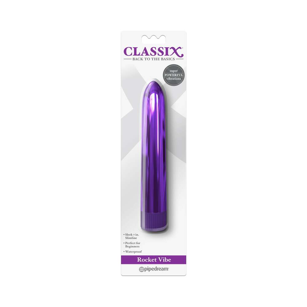 Pipedream Classix Rocket Vibe 7 in. Slimline Vibrator Purple